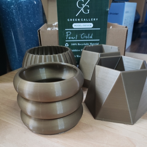 Set of 4 Linden Wood Textured Indoor Planters - Picture 2 of 5